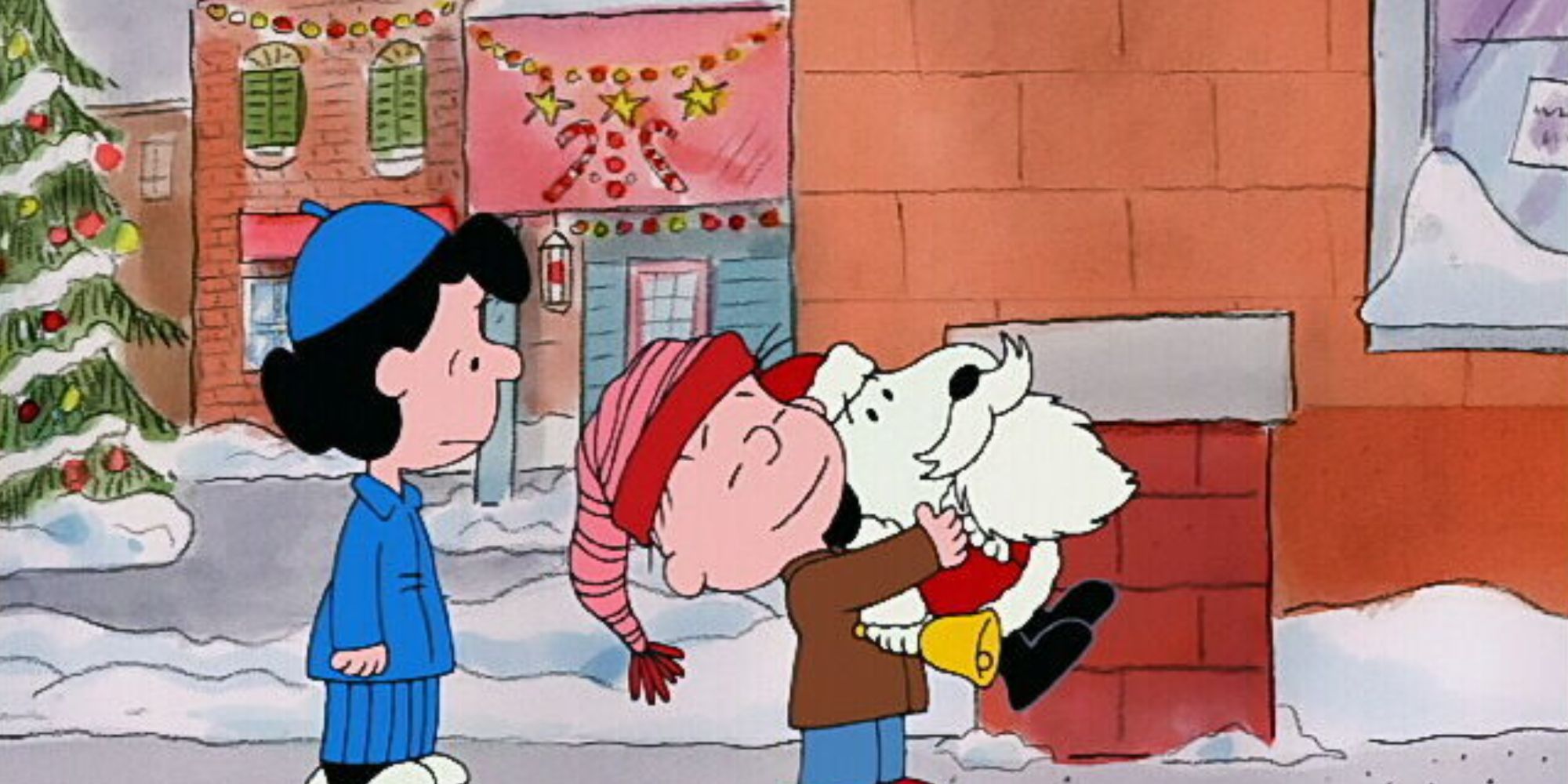 Rerun hugging Snoopy