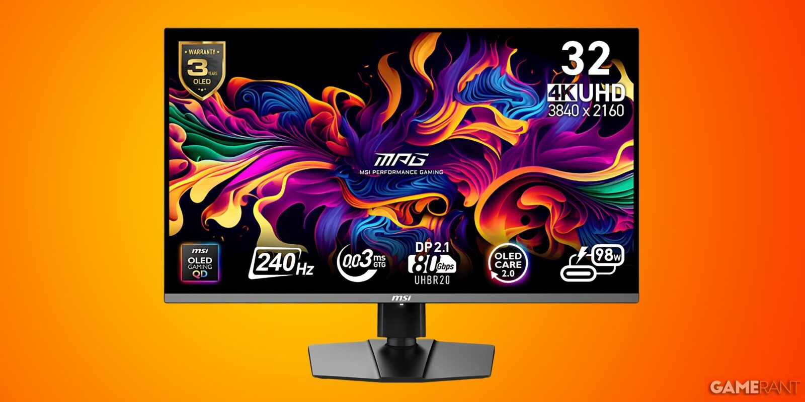 MSI Announces Future-Proofed OLED Gaming Monitor with DisplayPort 2.1a