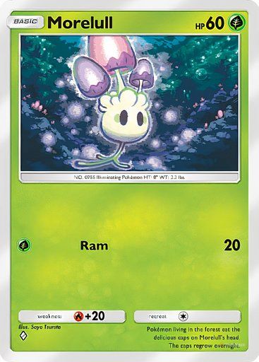 Morelull from the Pokemon TCG Pocket Mythical Island collection.