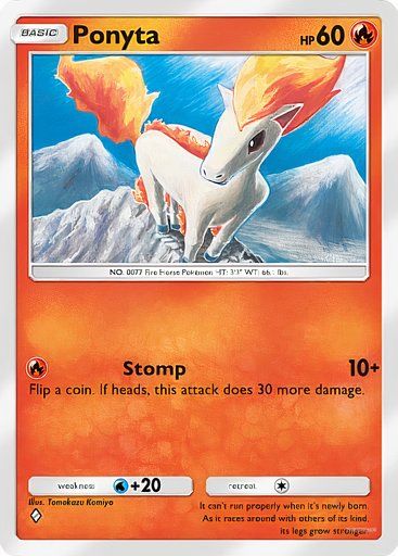 Ponyta from the Pokemon TCG Pocket Mythical Island collection.