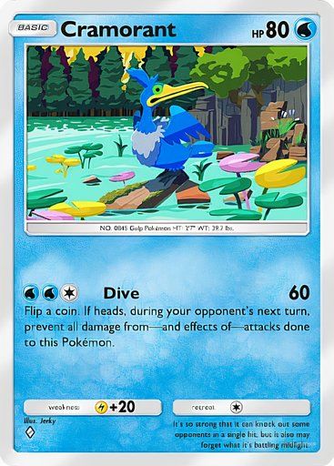 Cramorant from the Pokemon TCG Pocket Mythical Island collection.