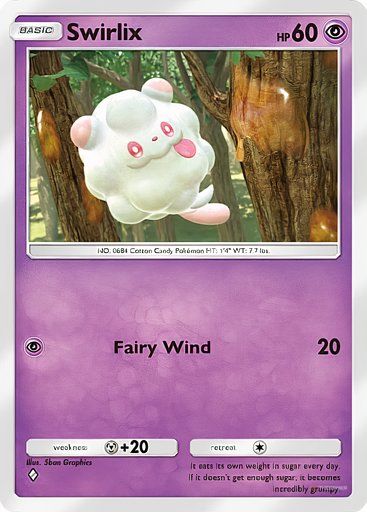 Swirlix from the Pokemon TCG Pocket Mythical Island collection.