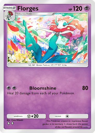 Florges from the Pokemon TCG Pocket Mythical Island collection.