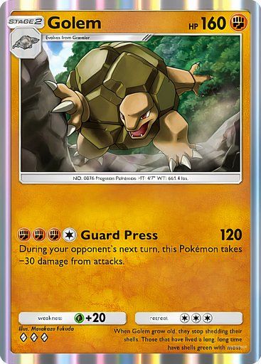 Golem from the Pokemon TCG Pocket Mythical Island collection.