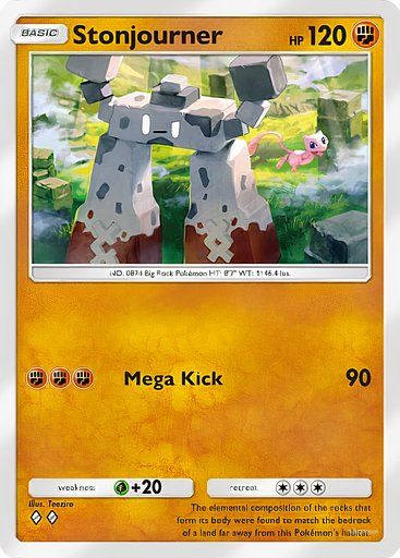 Stonjourner from the Pokemon TCG Pocket Mythical Island collection.