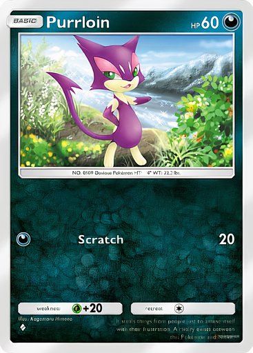 Purrloin from the Pokemon TCG Pocket Mythical Island collection.