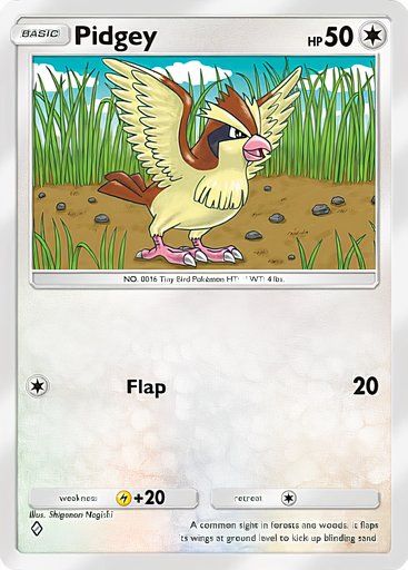 Pidgey from the Pokemon TCG Pocket Mythical Island collection.