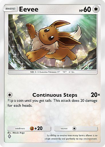 Eevee from the Pokemon TCG Pocket Mythical Island collection.