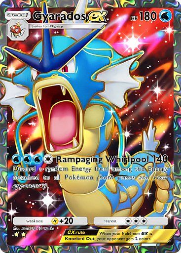 Gyarados Full Art version from the Pokemon TCG Pocket Mythical Island collection.