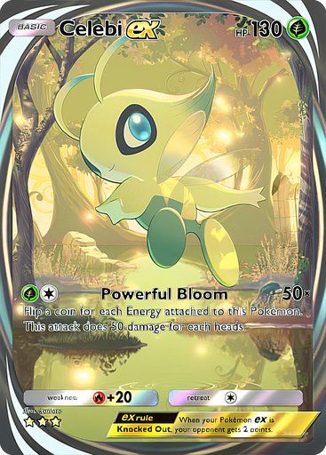 Celebi Immersive version from the Pokemon TCG Pocket Mythical Island collection.