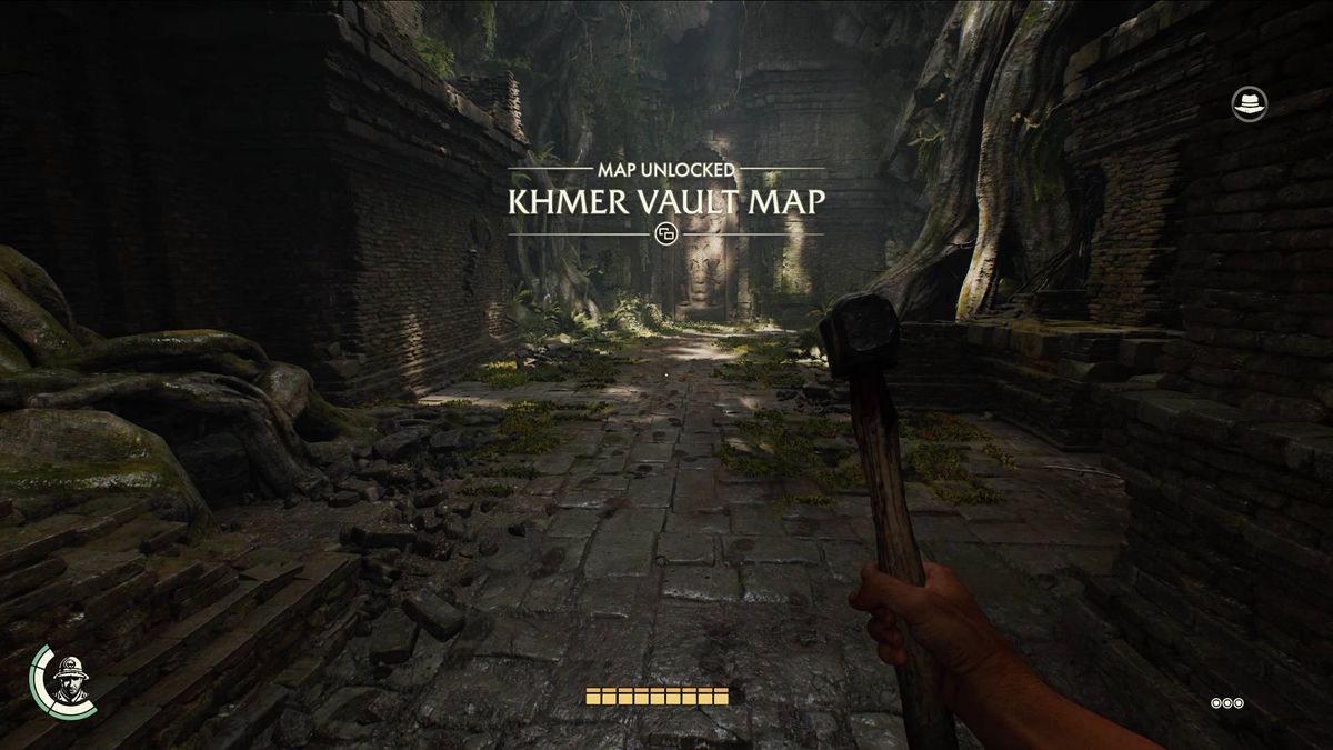 Indiana Jones Khmer vault and rotating rings solution