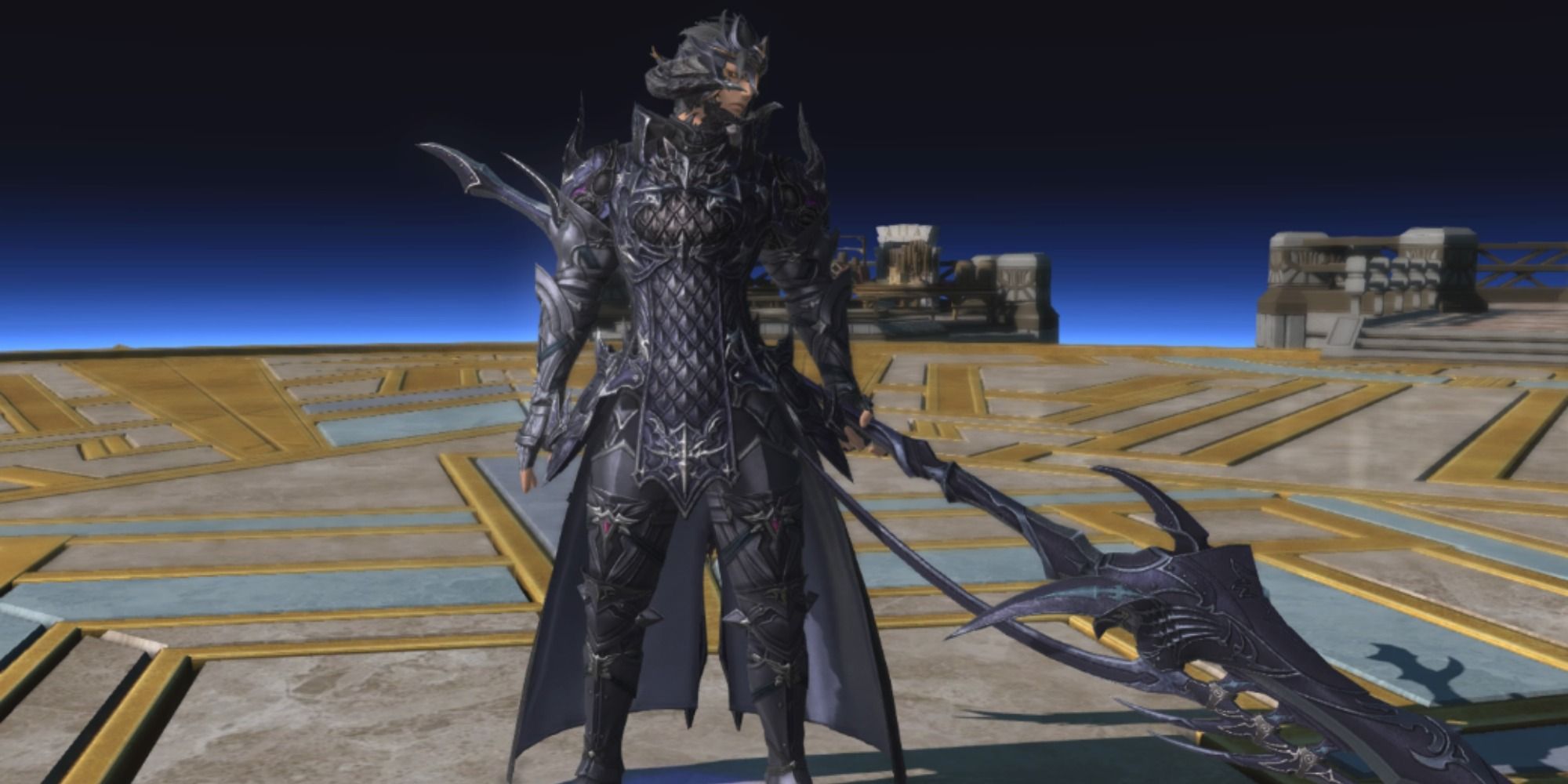 A Dragoon in Augmented Radiant Armor in Final Fantasy 14