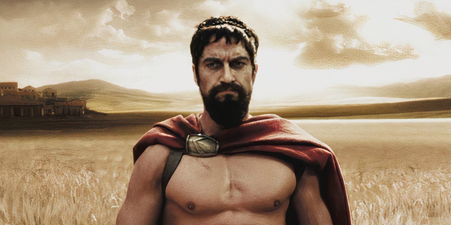 Gerard Butler acting in 300 