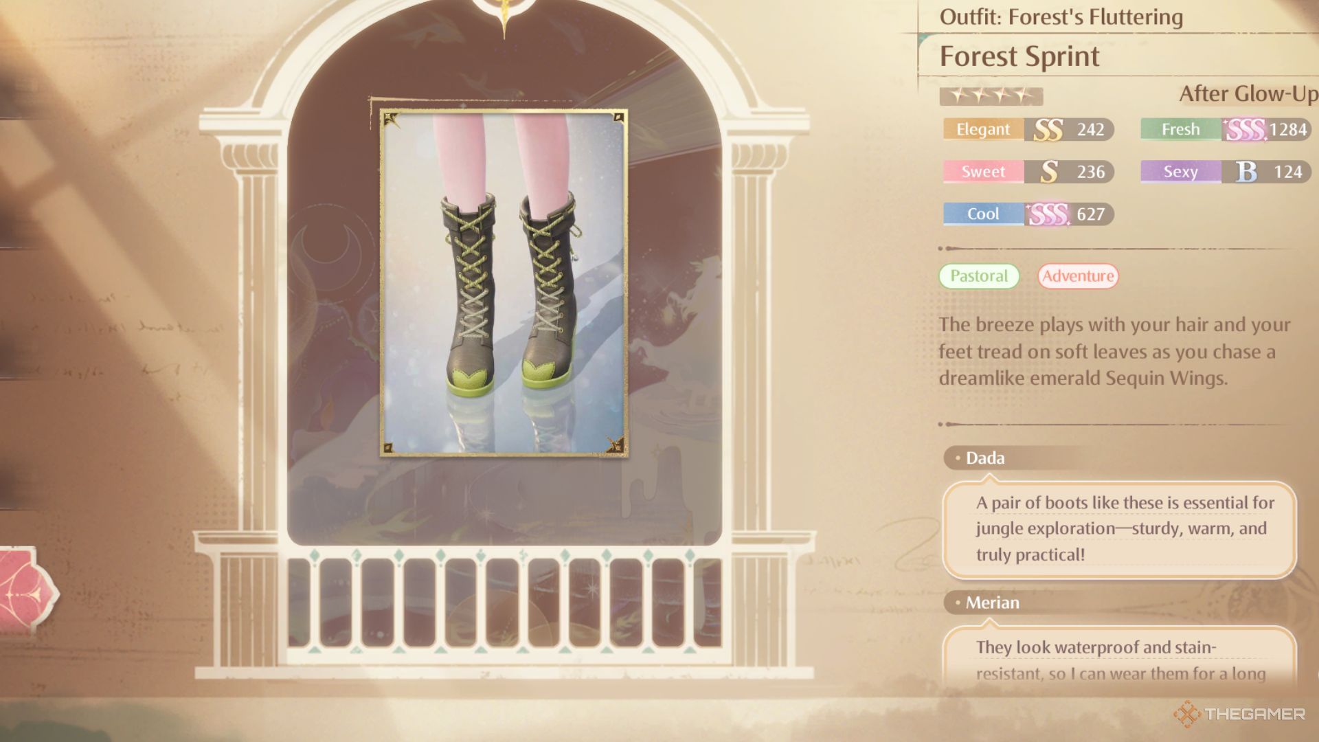 Forest Sprint shoes in Infinity Nikki.