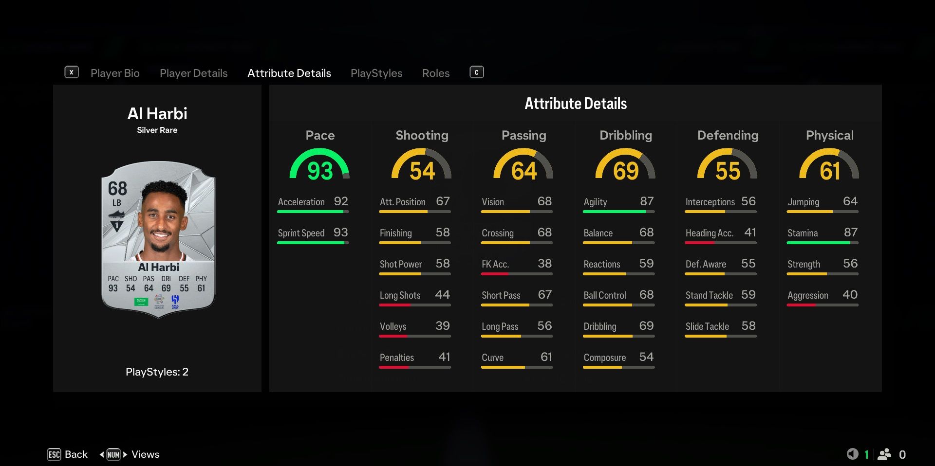 FC 25 - Al Harbi stats