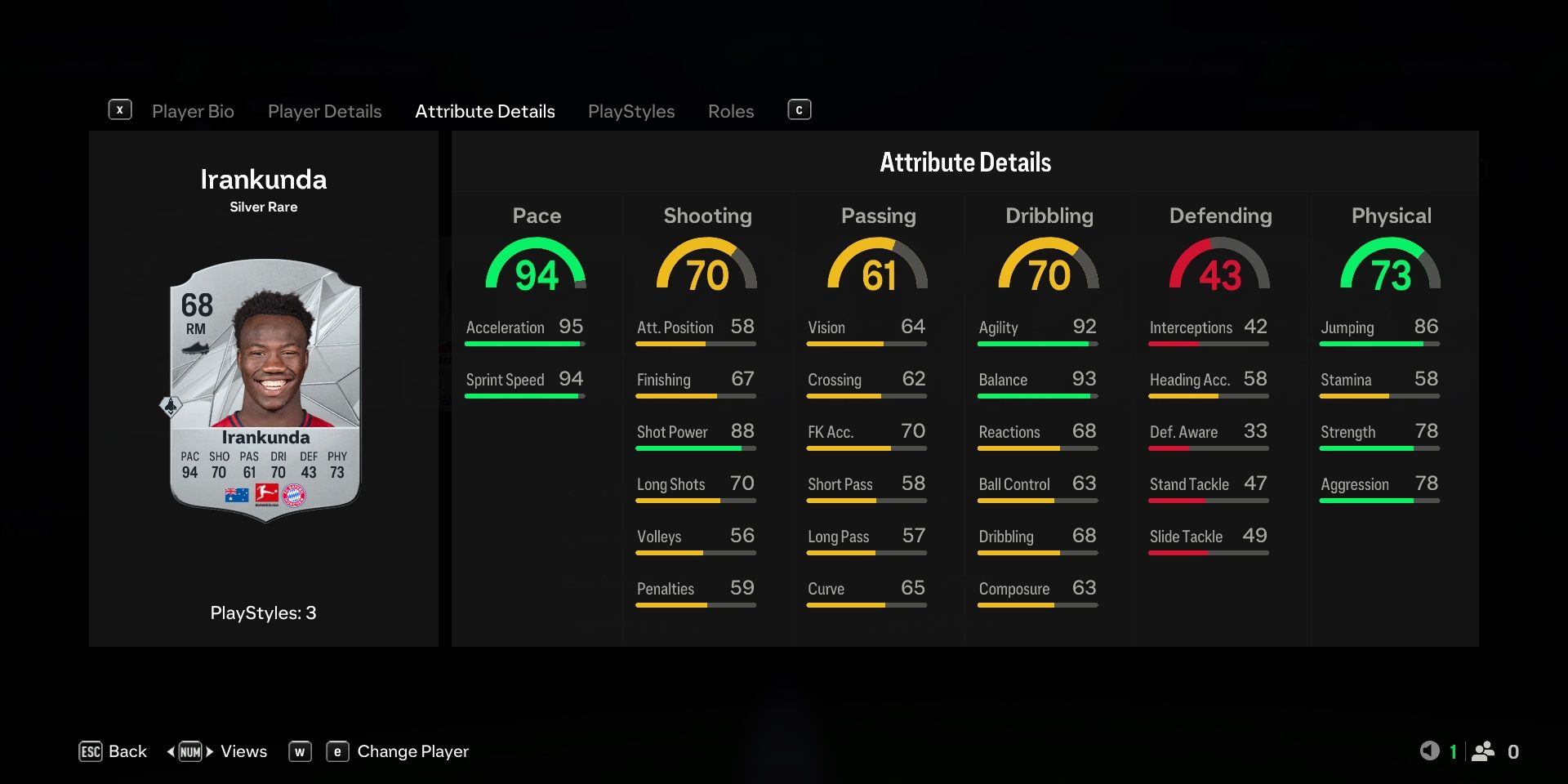 FC 25 - Irankuda stats