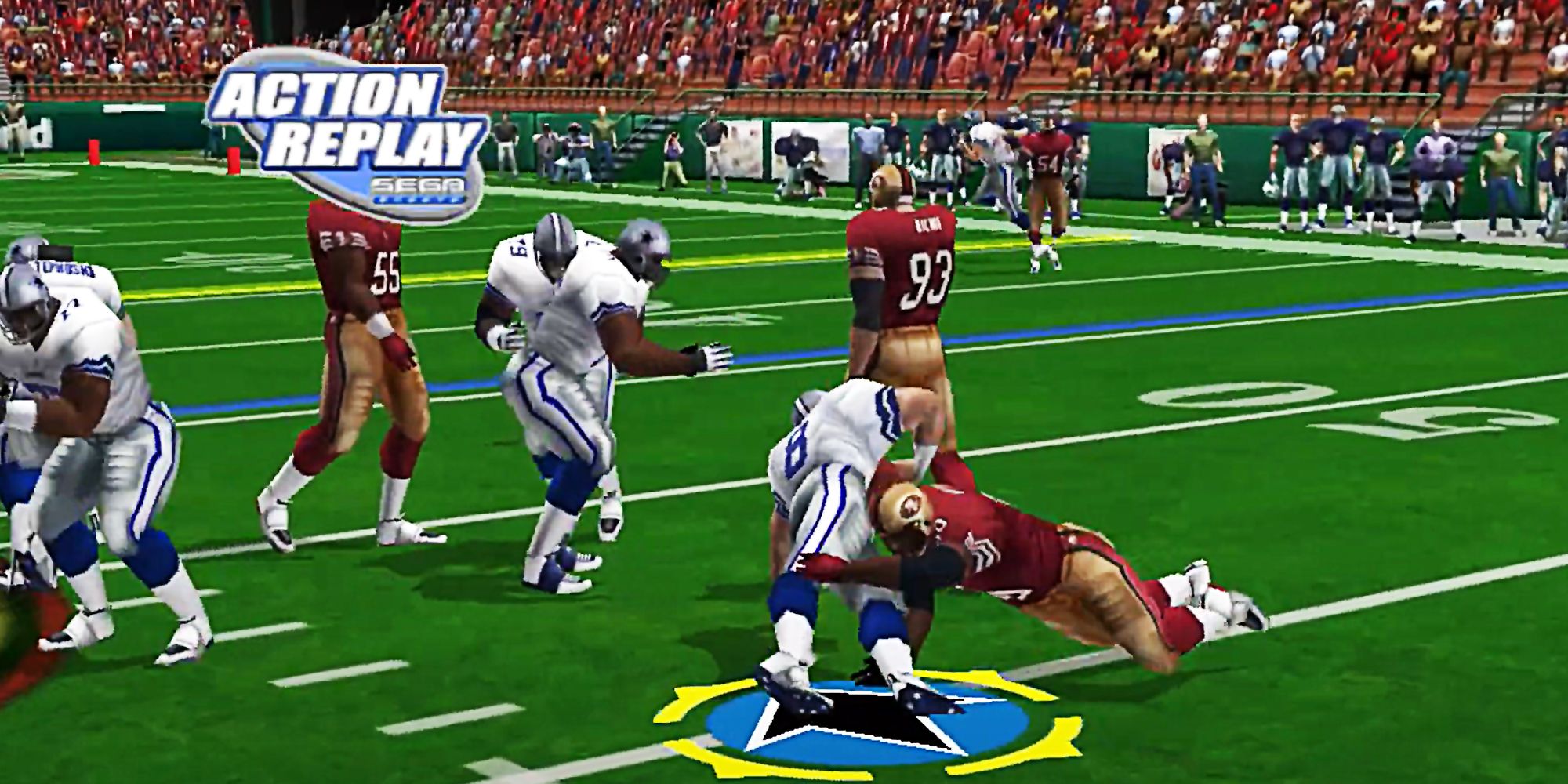 Troy Aikman Getting Sacked NFL 2K Dreamcast