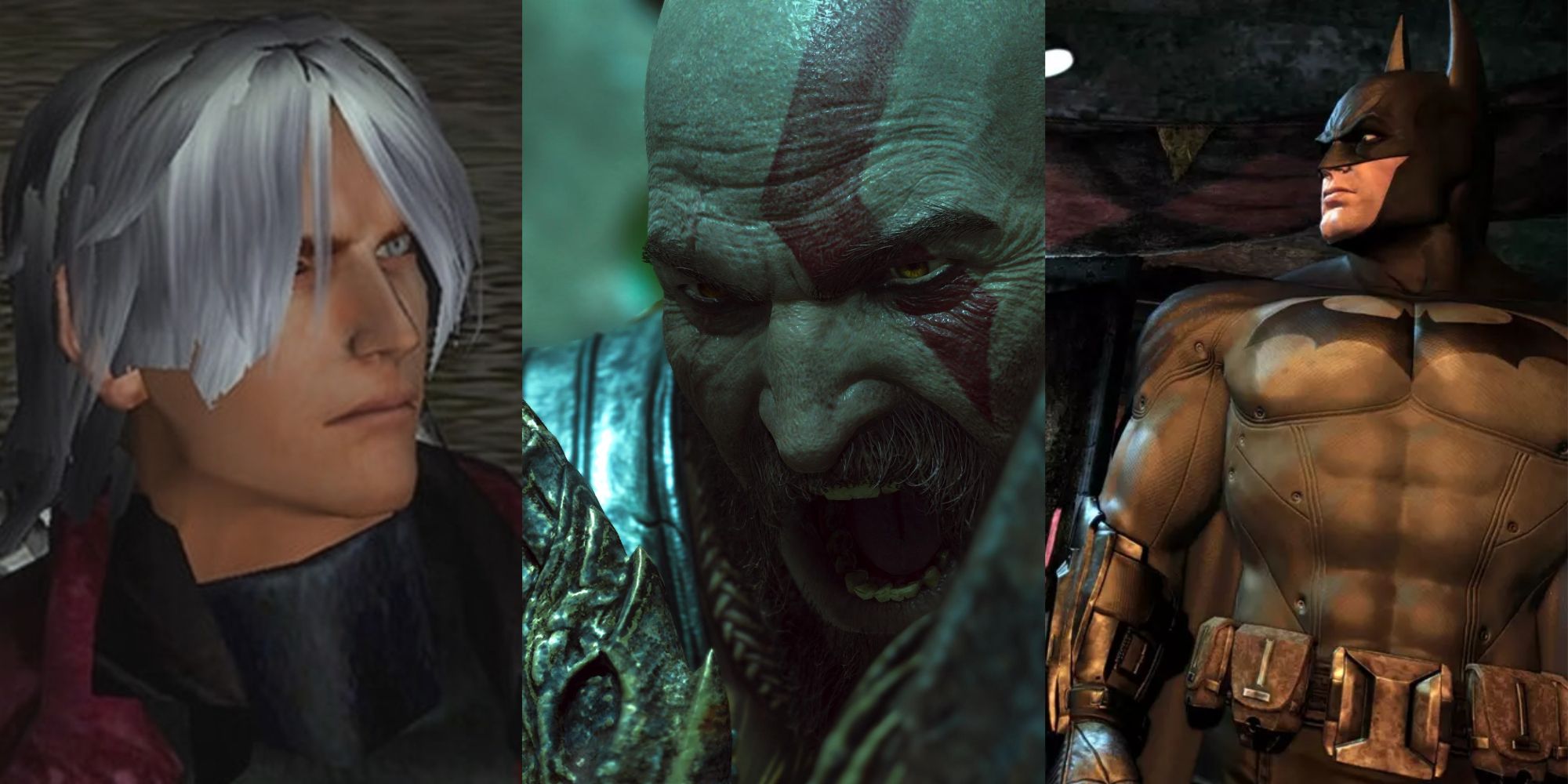 Dante, Kratos, and Batman