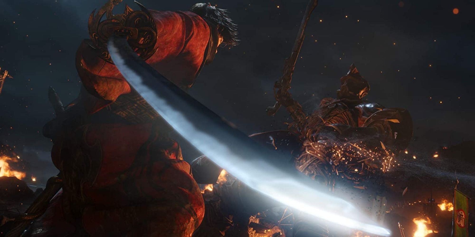 The Samurai engaging in battle in Final Fantasy 14.