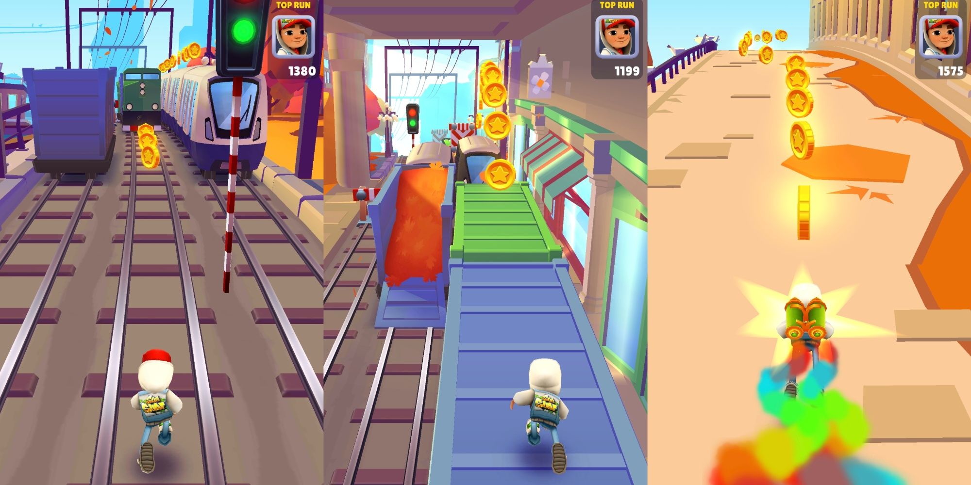 Subway Surfers gameplay screenshots.