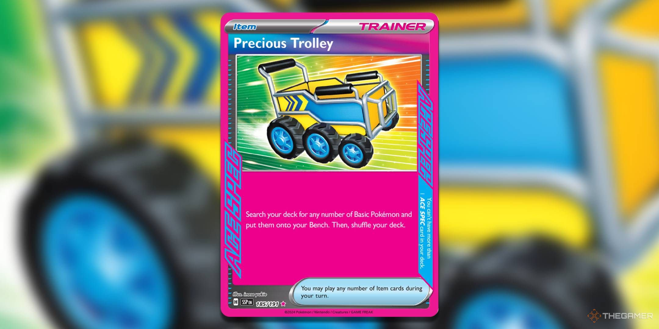 The Precious Trolley Ace Spec card, from Surging Sparks.