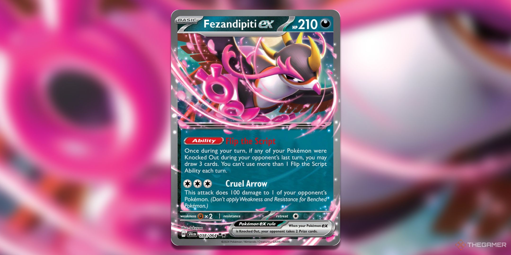 Fezandipiti EX Pokemon TCG Card Art.