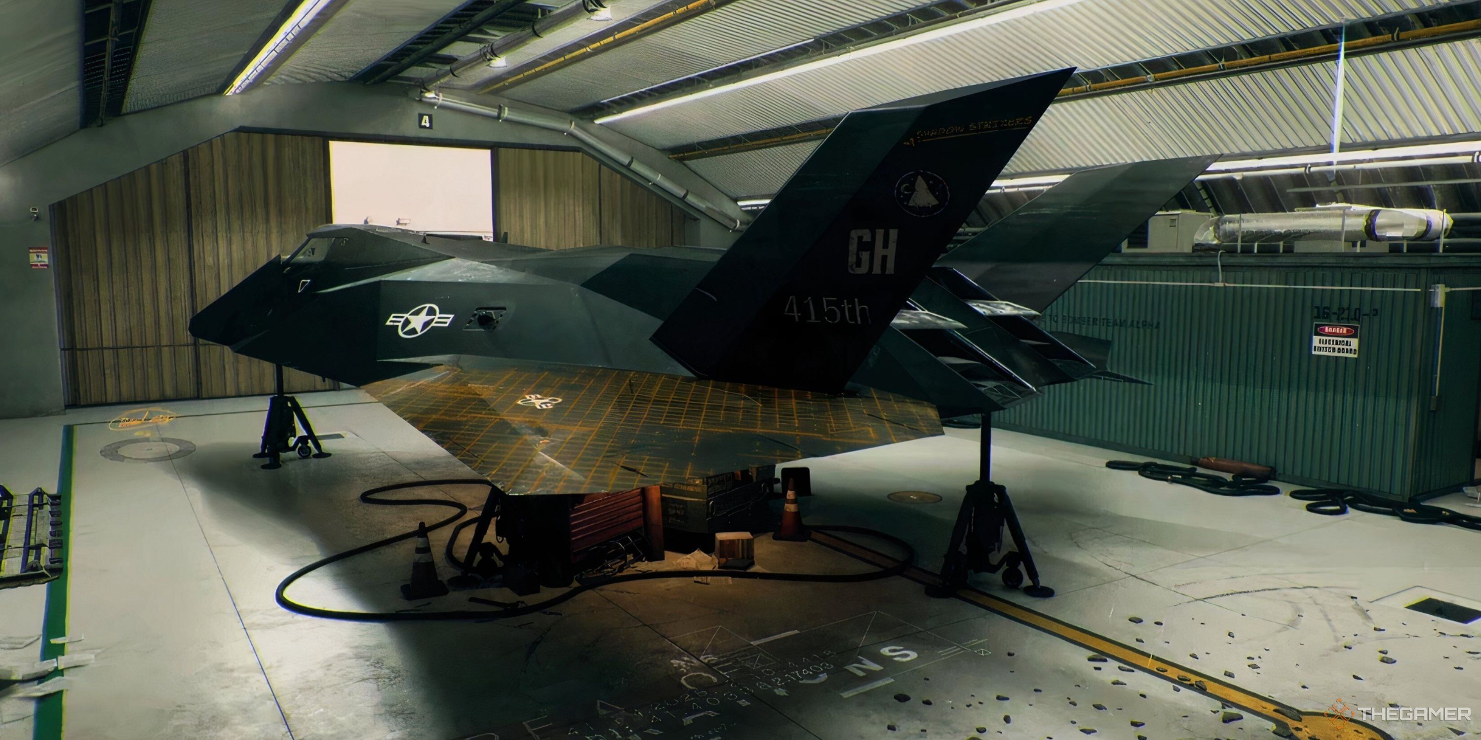 A plane in a hangar in Black Ops 6.