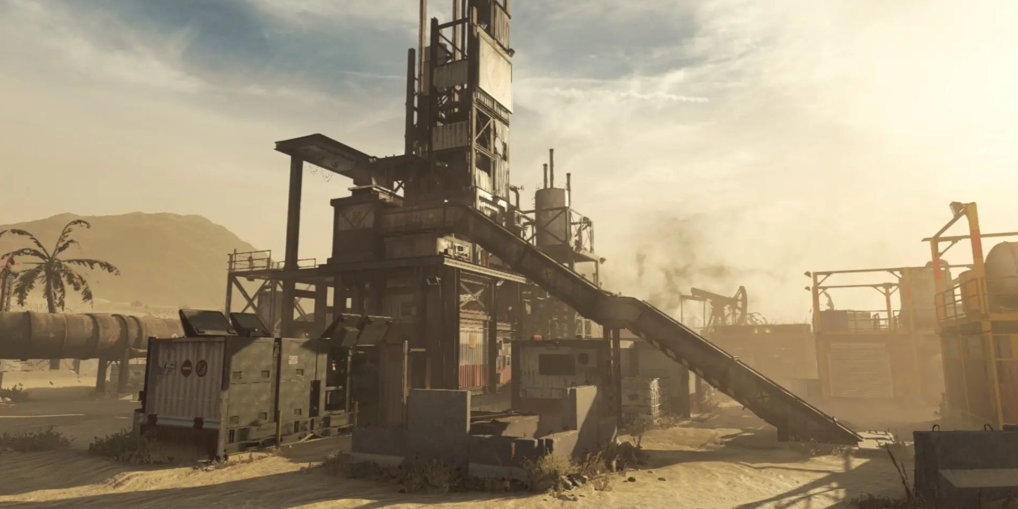 A view of the Rust map in Call of Duty.