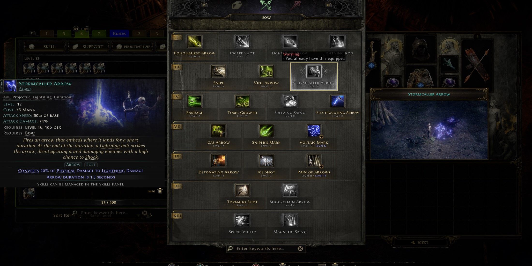 Path of Exile 2 Stormcaller Arrow