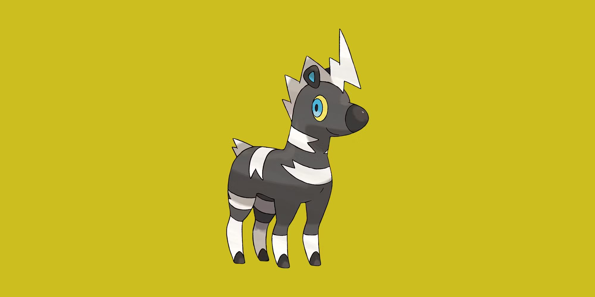 Blitzle On A Yellow Background in Pokemon