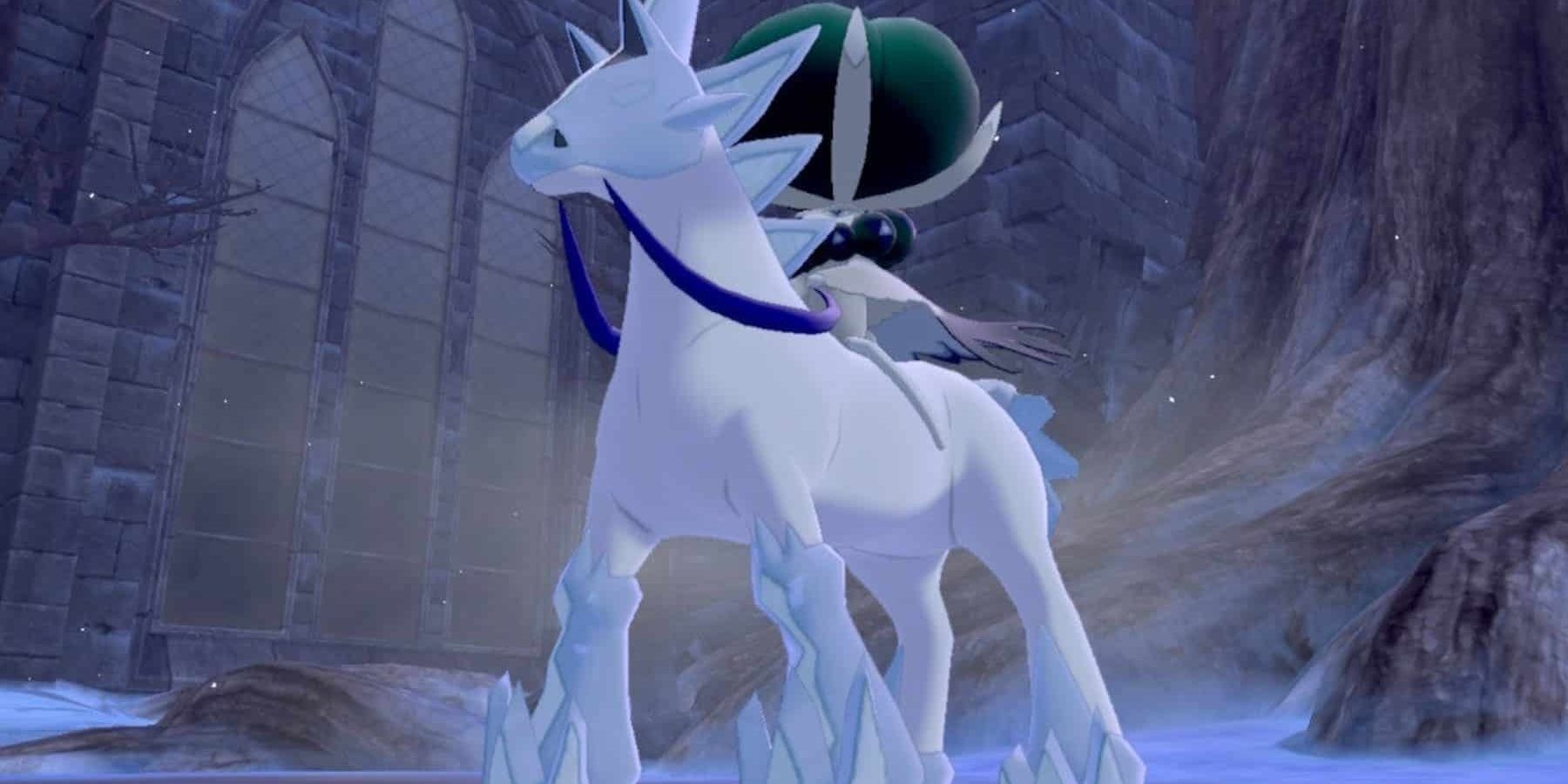 Glastrier in the Pokemon Crown Tundra DLC