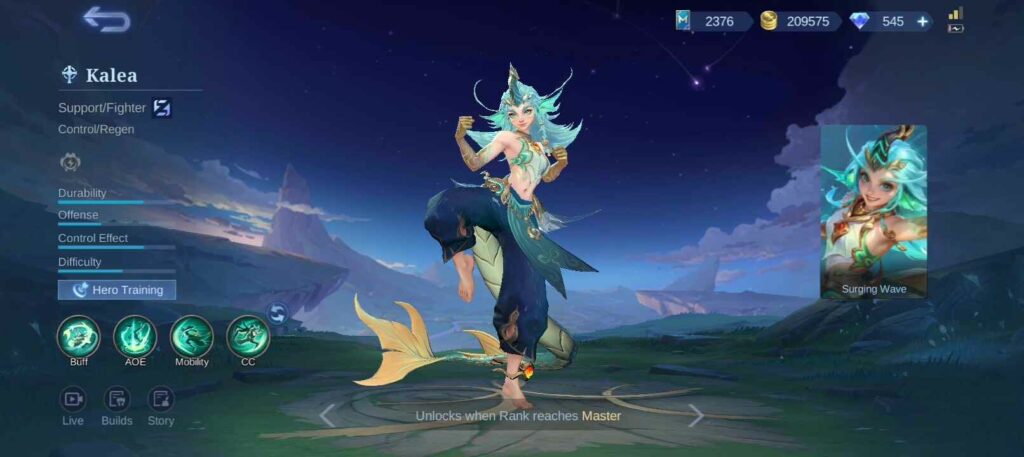 Kalea in Mobile Legends Advanced Server