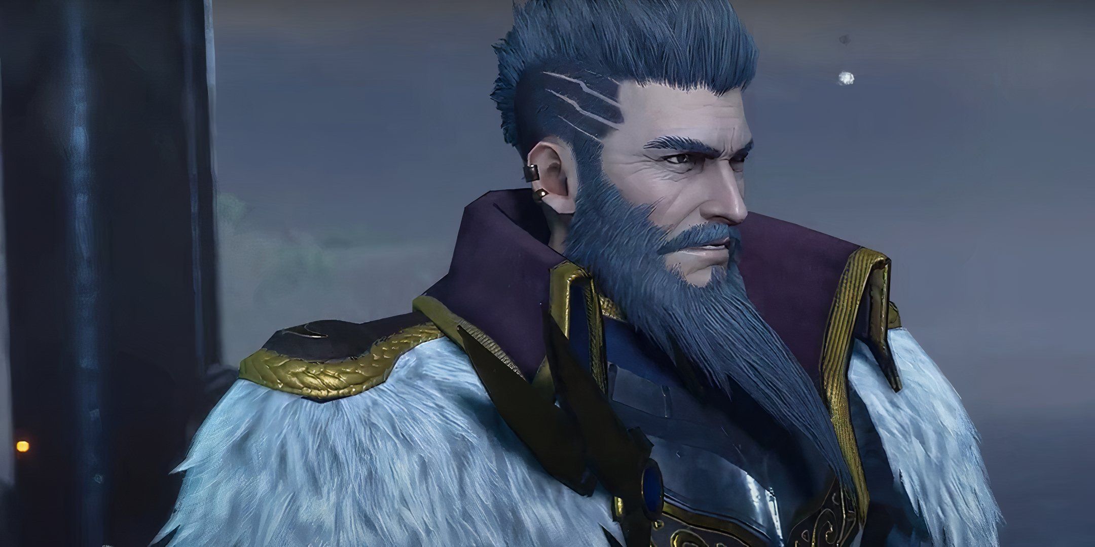 Admiral Galleus on the dragonator ship in Monster Hunter Rise: Sunbreak.