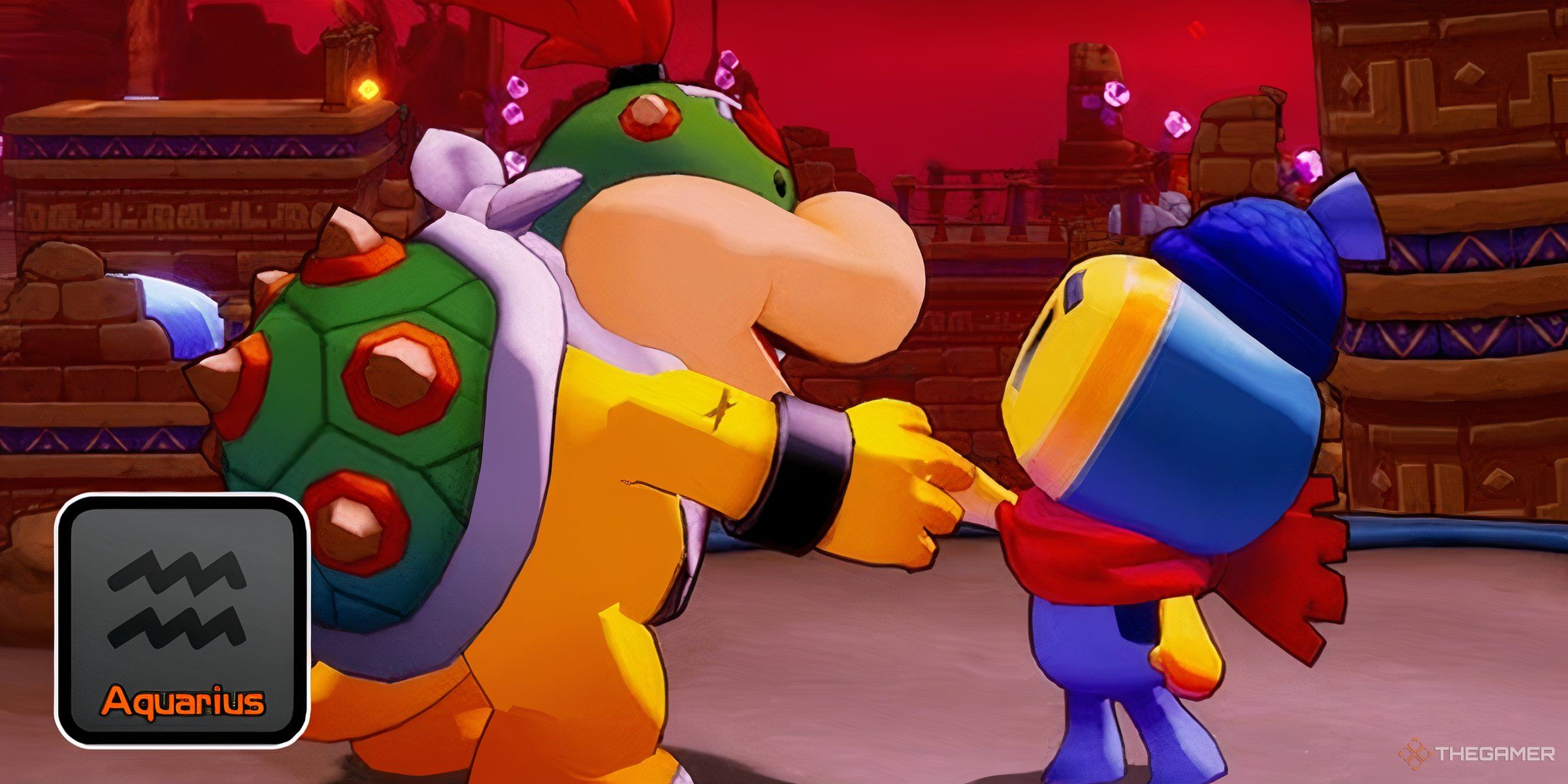 Bowser Jr. Forgiving Buddy In Mario & Luigi: Brothership, With The Aquarius Star Sign.