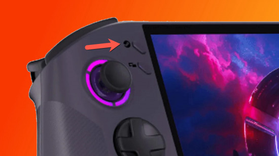 Lenovo Legion Go S handheld with Steam button labeled