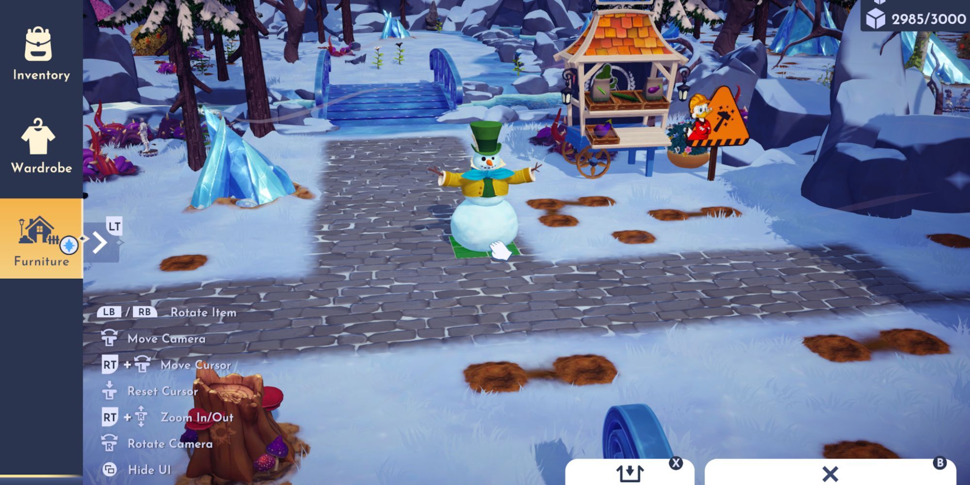 Mad Hatter Snowman in Disney Dreamlight Valley