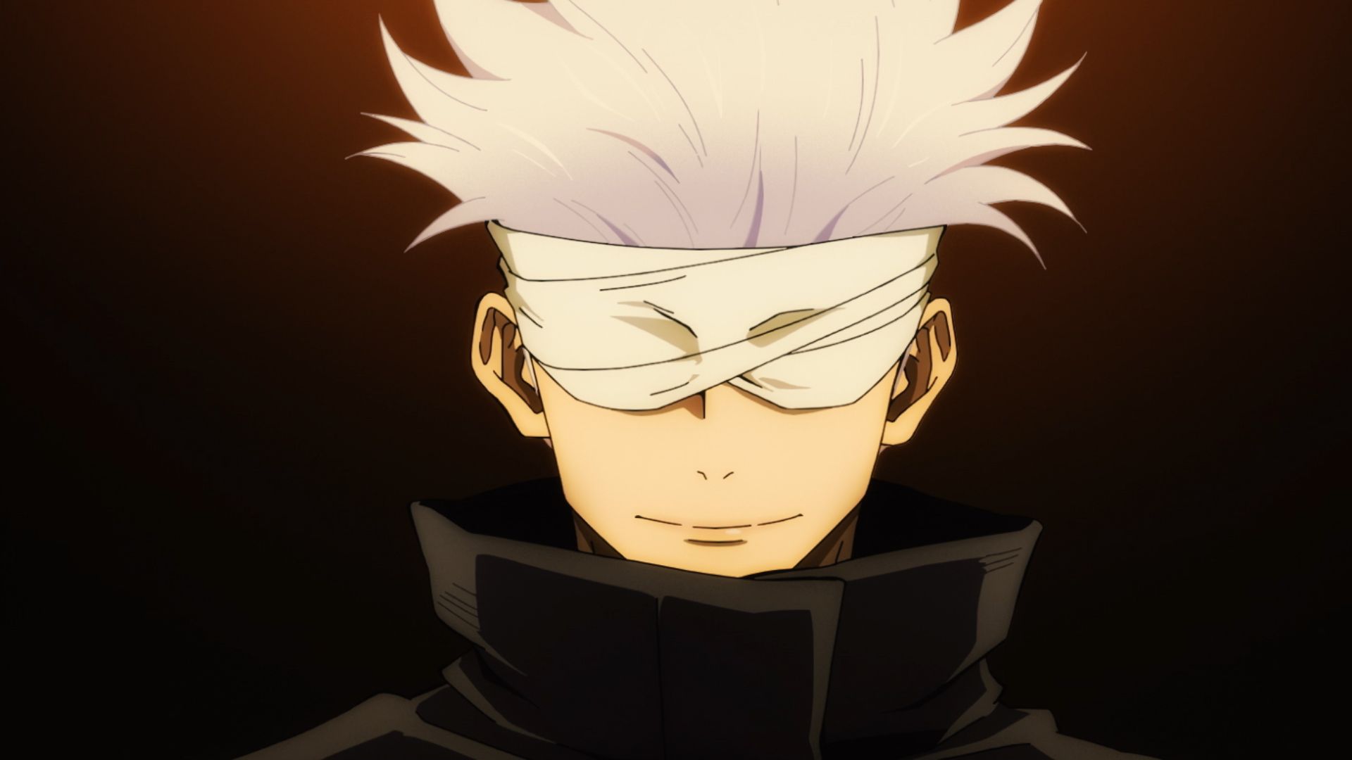 A blindfolded Gojo in Jujutsu Kaisen 0