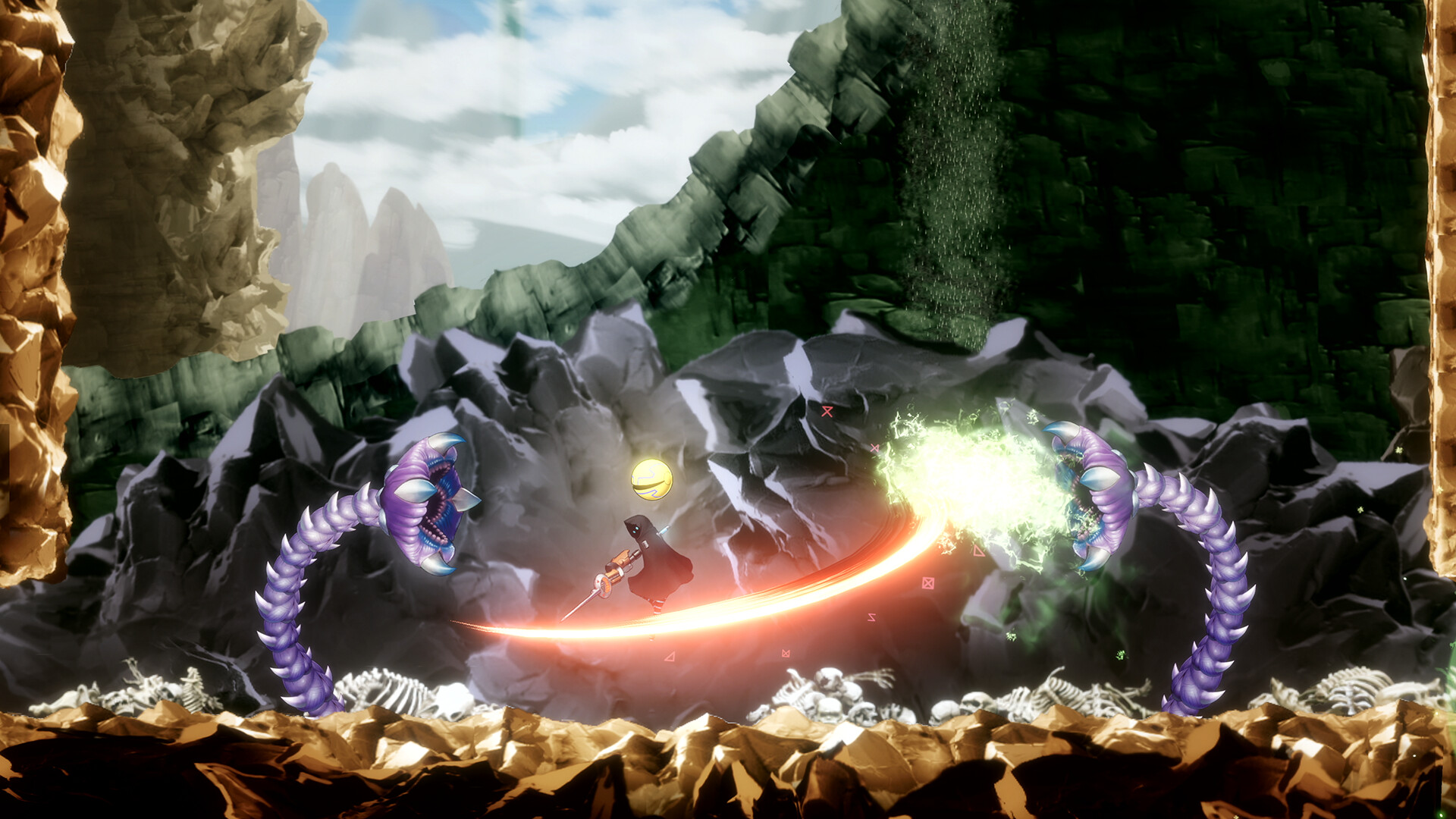 The swordsman fighting in Shadow Labyrinth.