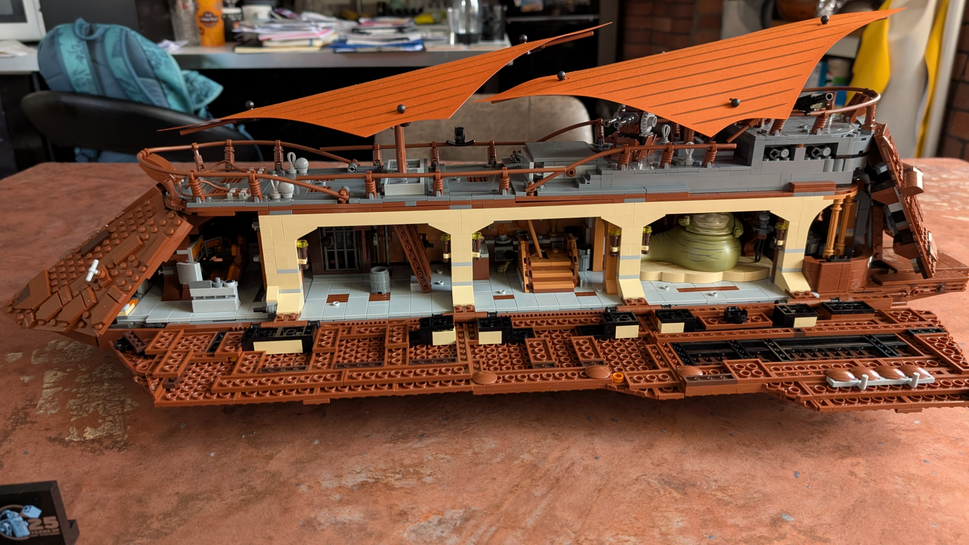 Lego Jabba's Sail Barge with side-panels open