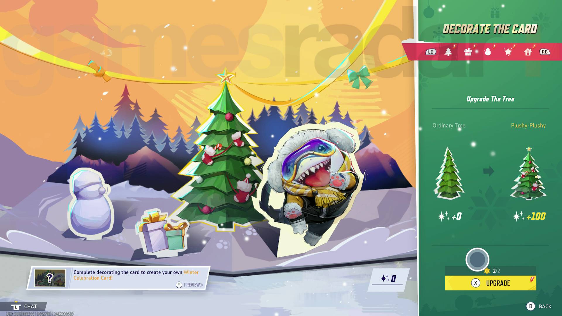 Marvel Rivals Winter Celebration event decorate menu for christmas tree