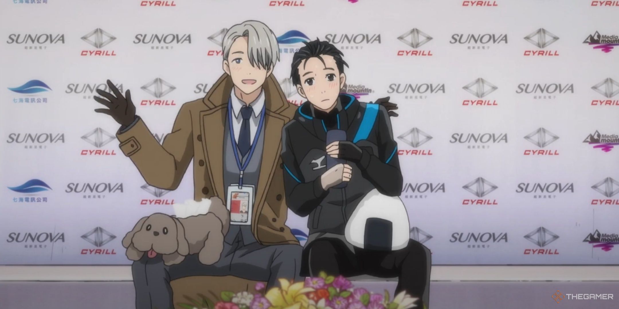 Yuri and his mentor make a public appearance in Yuri! on Ice.