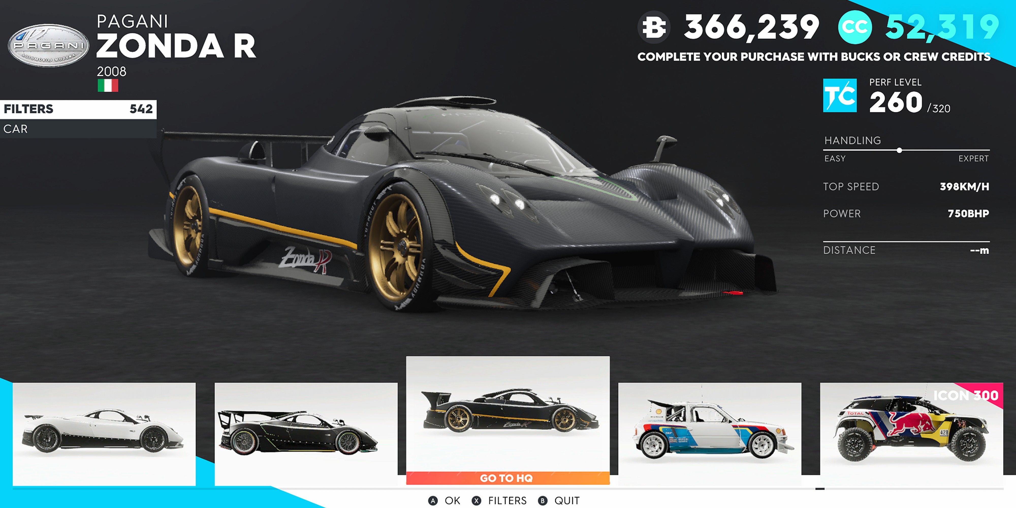 The Crew 2 Pagani Zonda R