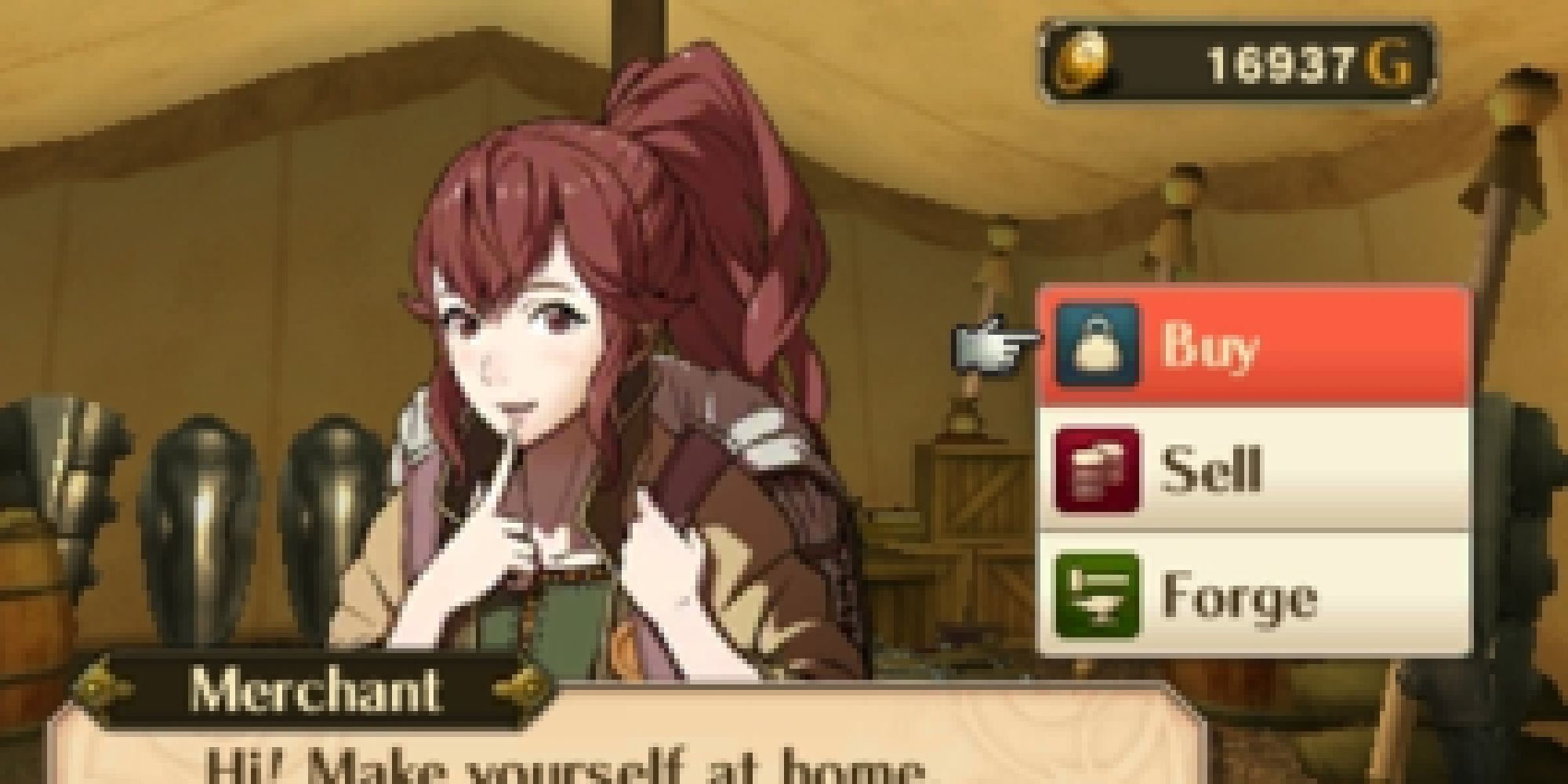 Anna the Merchant's shop in Fire Emblem Awakening