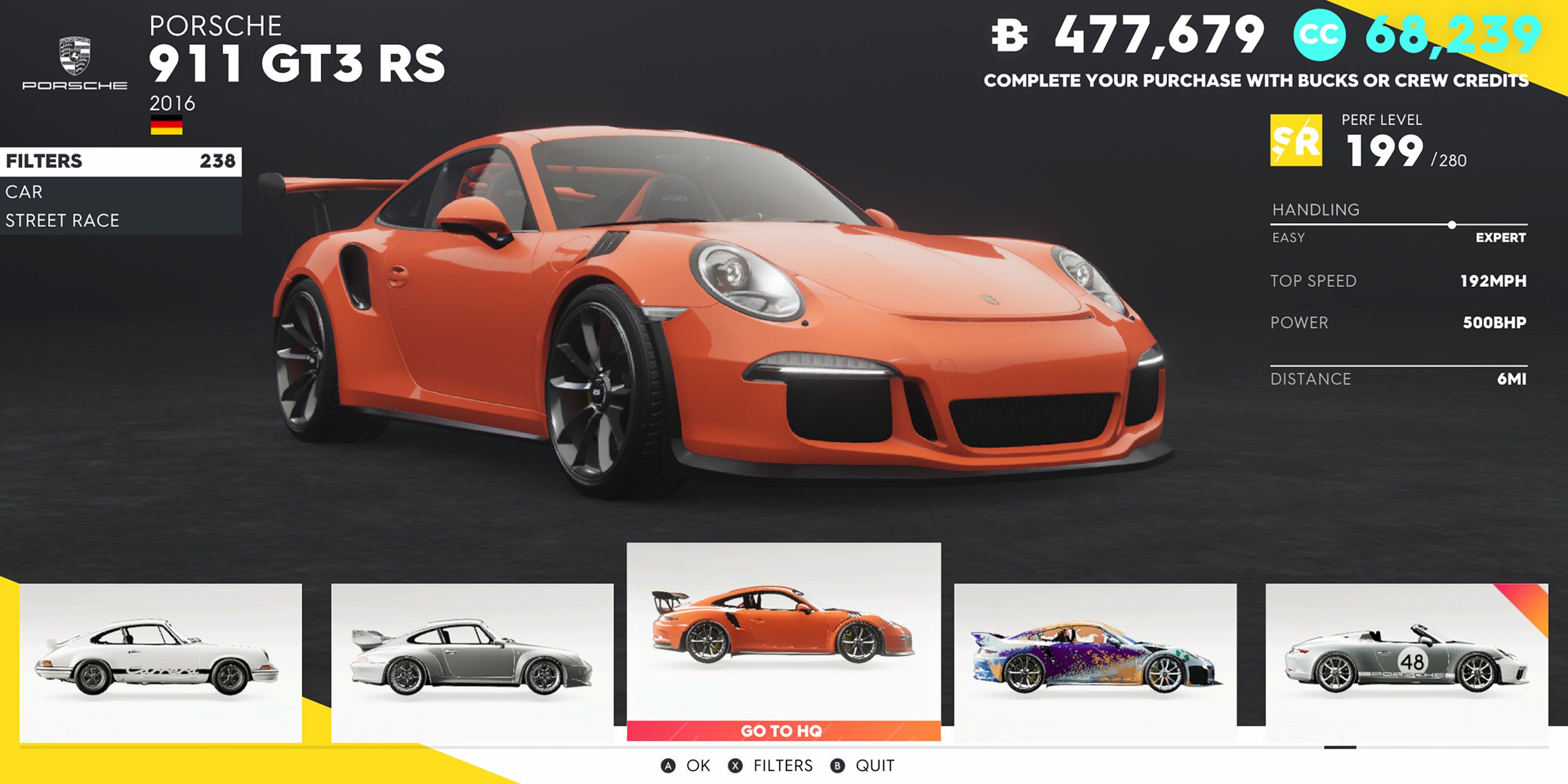 The Crew 2 Porsche 911 GT3 RS