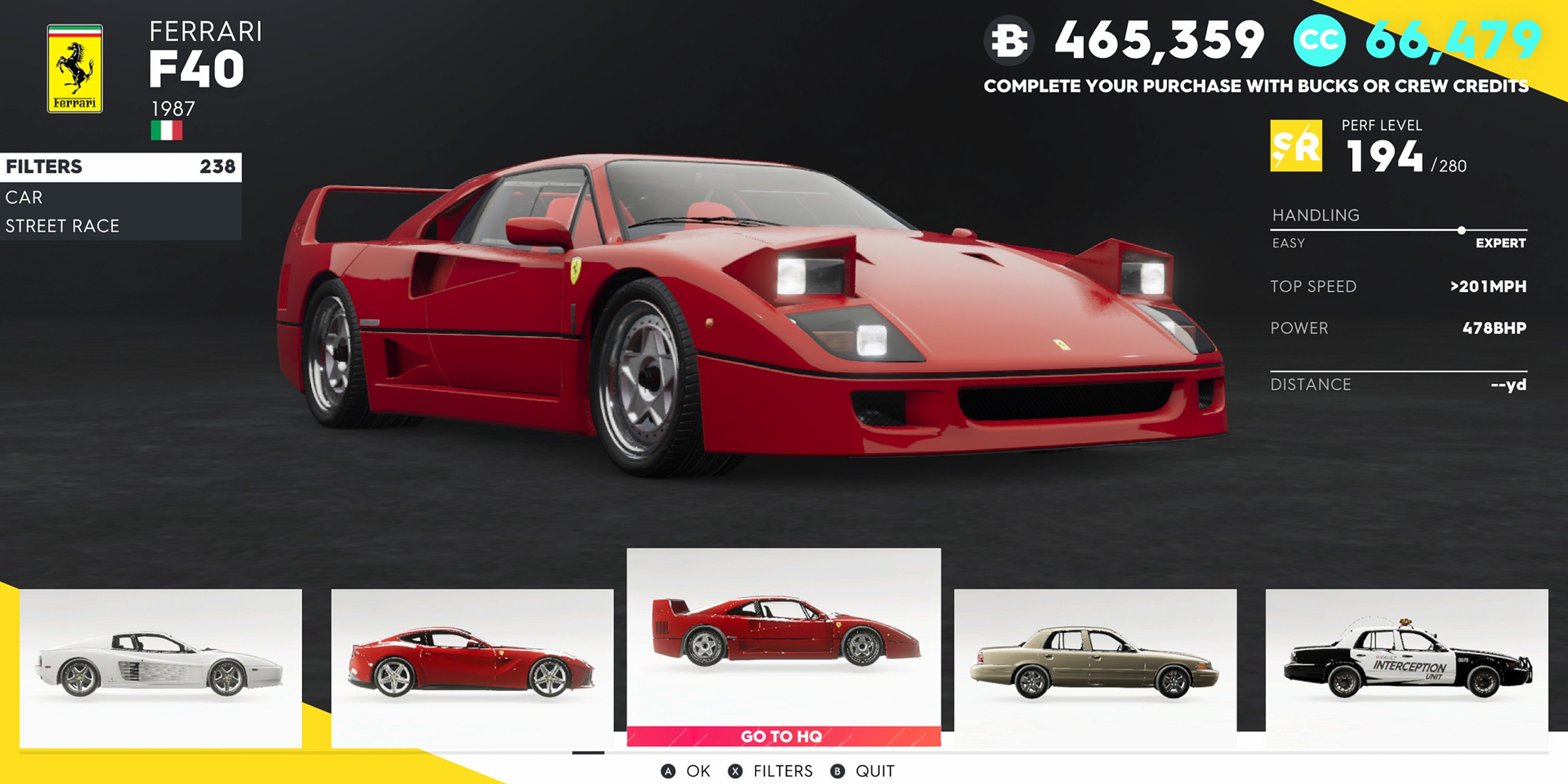 The Crew 2 Ferrari F40