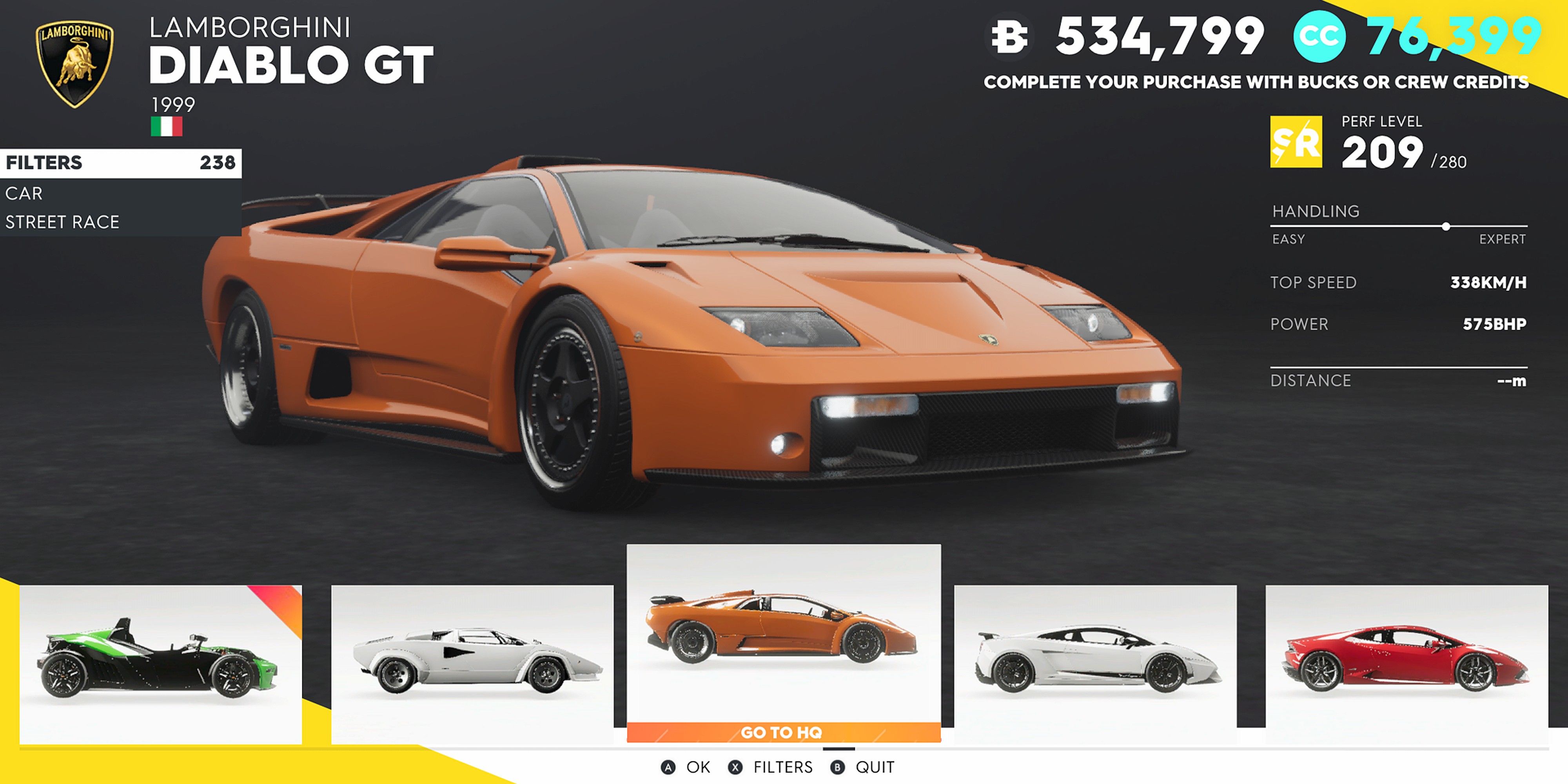 The Crew 2 Lamborghini Diablo GT