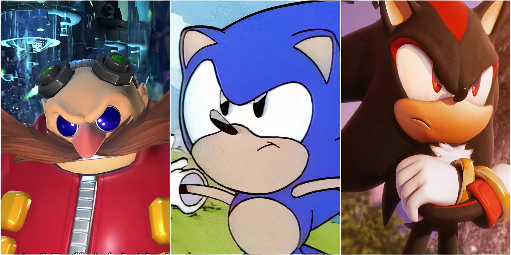 Eggman, Sonic, Shadow in Sonic games