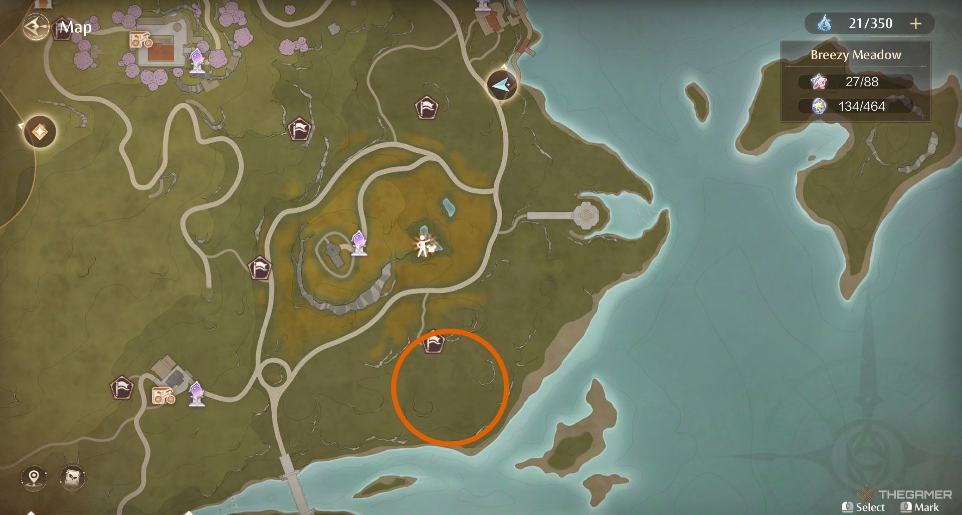 Location of horses and ponies on the map in Infinity Nikki