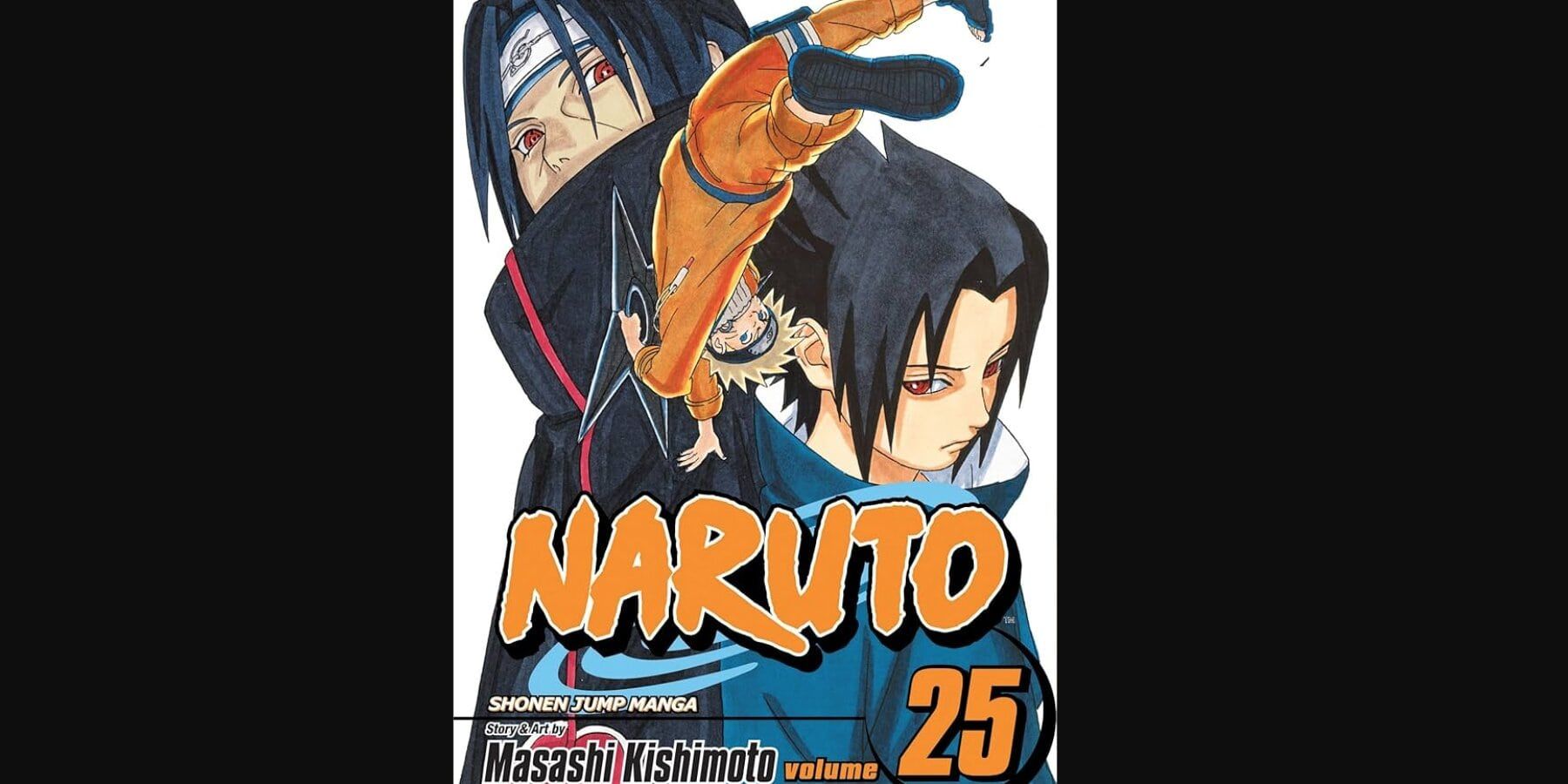 Naruto volume 25 cover with Itachi, Sasuke and Naruto