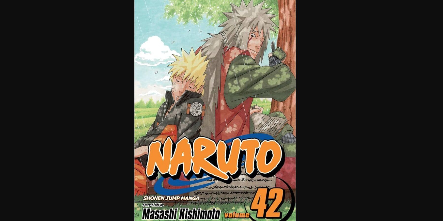 Naruto volume 42 cover with Naruto and Jiraiya